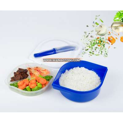 B10-0939 BPA Free PP Lunchbox With Spoon And Fork And Knife