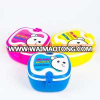 B10-1068 Plastic Hot Two Layer Cheap Lunchbox With Spoon