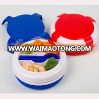 B10-1002 Round Shape Foldable Silicone Lunchbox