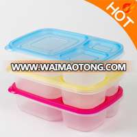 B10-0966 BPA Free Plastic Reusable Microwavable 3 Compartment Meal Prep Food Container